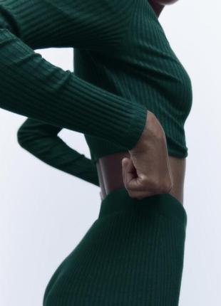 Кроп топ zara новый с биркой зеленый