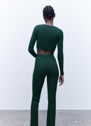 Кроп топ zara новый с биркой зеленый