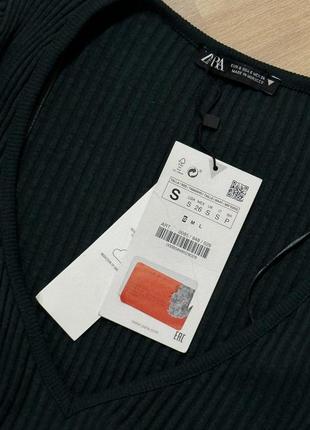 Кроп топ zara новый с биркой зеленый