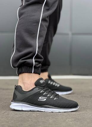 Мужские текстильные, черные с белым, стильные кроссовки. от 41 до 45 р. m117 hb160-2 ст демисезонные