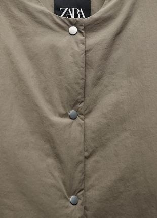 Zara водовідштовхуюча стьобана куртка, вітровка, плащ, пуховик, фуфайка8 фото
