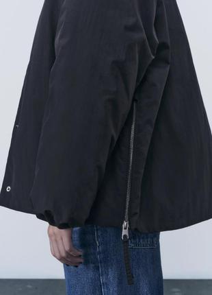 Zara водовідштовхуюча стьобана куртка, вітровка, плащ, пуховик, парка, дощовик4 фото