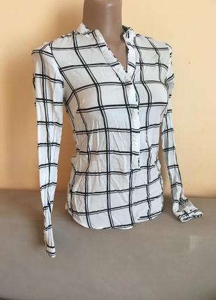 Біла рубашка в клетку jennyfer