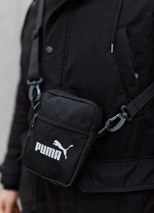 Чорна барсетка puma 18*13 см4 фото