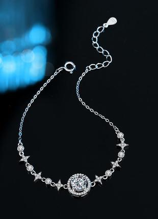 Женский серебряный браслет с муасанитом – аналог бриллианта4 фото