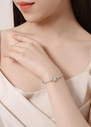 Женский серебряный браслет с муасанитом – аналог бриллианта3 фото
