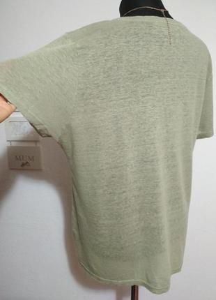 100% лен роскошная фирменная льняная футболка трикотаж супер качество!6 фото