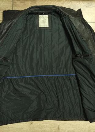 Canda 52 р замшева шкіряна коричнева куртка демісезонна весна / осінь натуральна шкіра 2xl