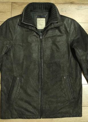 Canda 52 р замшева шкіряна коричнева куртка демісезонна весна / осінь натуральна шкіра 2xl