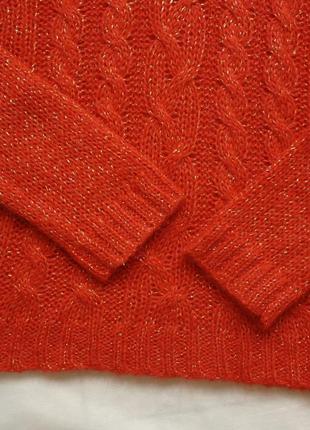 Шерстяной свитер xs с мохером и люрексом (англия),кофта, гольф.8 фото