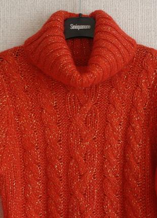 Шерстяной свитер xs с мохером и люрексом (англия),кофта, гольф.6 фото