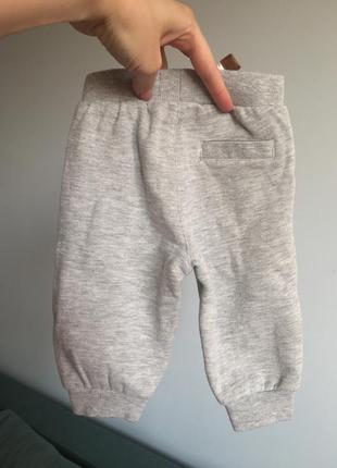 Теплые спортивные штаны, 2-4 мес, 65 см2 фото