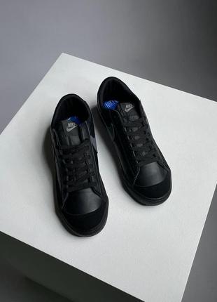 Мужские кроссовки nike blazer low total black чёрные кроссовки демисезон найк найк кроссовки кортез4 фото