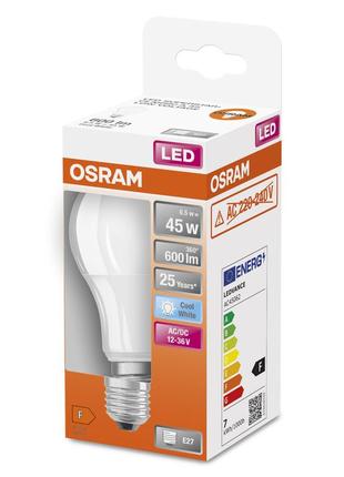 Світлодіодна лампа osram led star classic a45 6.5 w/840 12-36 v e27 матове, холодне світло2 фото