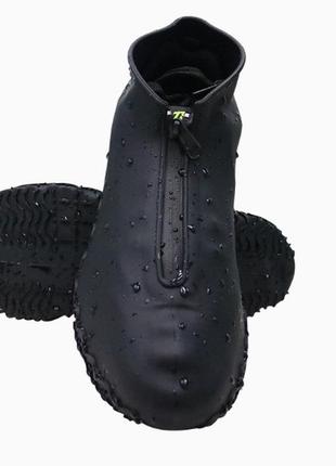 Дощовик чохол з блискавкою для взуття 11654 s 28-32 р чорний1 фото