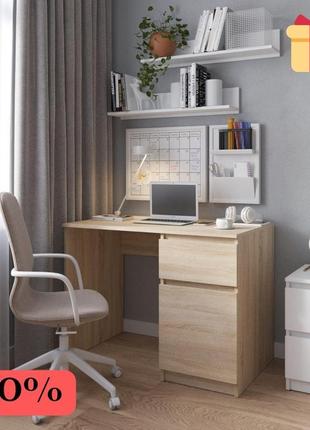 Стіл для стаціонарного пк, стіл комп'ютерний для домашнього кабінету, столи для кабінету дуб сонома r-18