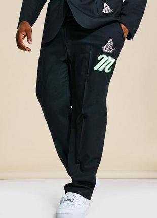 Новые чёрные костюмные классические брюки большой размер батал 42й boohooman