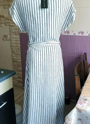 Сукня халат лляне міді бавовняне в сільському стилі на гудзиках нове new look6 фото
