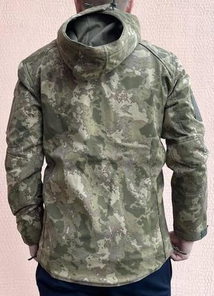 Куртка чоловіча тактична мультикам combat туреччина софтшел soft-shell зсу 8067 s4 фото
