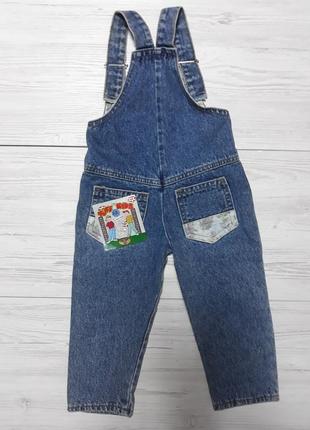 Стильный джинсовый комбинезон 1-2 года, ретро 5-6 лет, винтаж4 фото