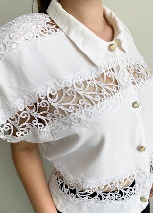 Вінтажна блуза зроблена в парижі