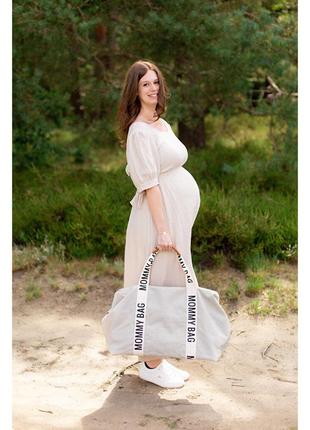Сумка childhome mommy bag signature canvas off white, арт. cwmbbscow5 фото