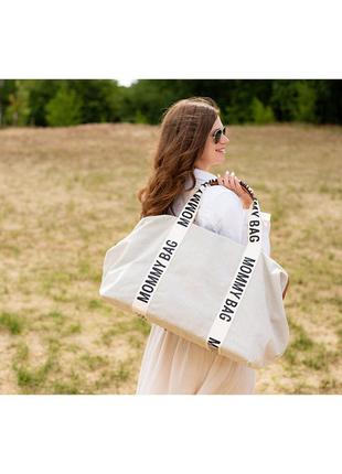 Сумка childhome mommy bag signature canvas off white, арт. cwmbbscow9 фото