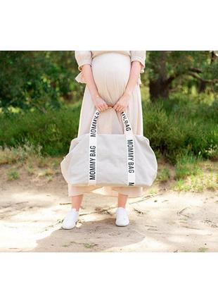 Сумка childhome mommy bag signature canvas off white, арт. cwmbbscow6 фото