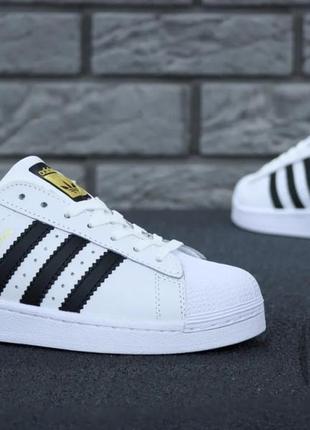 Женские кроссовки adidas superstar white black c771532 фото