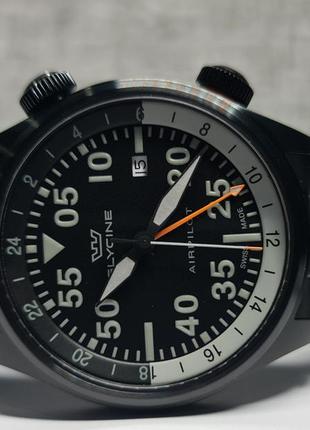 Чоловічий годинник glycine airpilot gl0434 swiss made 100m 44mm sapphire нові