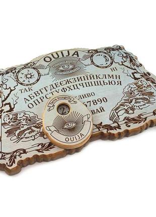 Эксклюзивная,античная спиритическая доска "ouija" на украинском языке (485×310×24мм). указка (115*953 фото