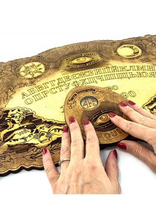 Античная спиритическая доска "ouija" на украинском языке (495×320×8мм). указка с лупой в комплекте2 фото