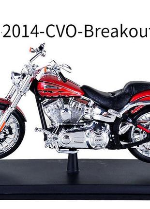 Модель мотоцикла harley-davidson cvo breakout 2014, maisto, масштаб 1:12