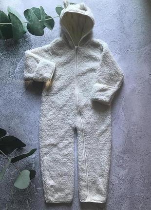 Шикарный, теплый комбинезон шерпа, с ушками happy kids. нитеньки. 98 - 104