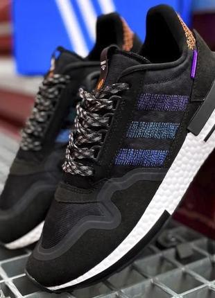 Женские кроссовки adidas zx500 rm commonwealth black purple db35113 фото