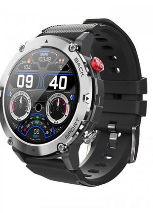 Мужские наручные умные смарт-часы smart watch modfit sniper black-silver 36 мм.