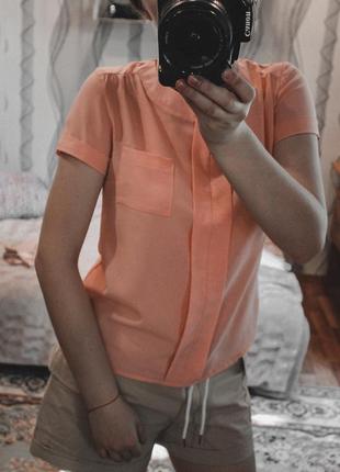 Блуза персикового кольору4 фото