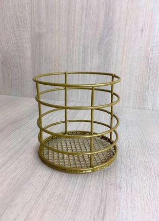 Кошик (органайзер) для канцелярії круглий 110х110х100 мм