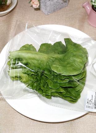 Искусственные листья салата resteq 10шт бутафория муляж овощи имитация зелень8 фото