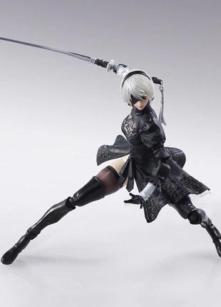 Фигурка yorha no.2 type b в коробке. фигурка из игры nier: automata 14 см. игрушка 2b с аксессуарами