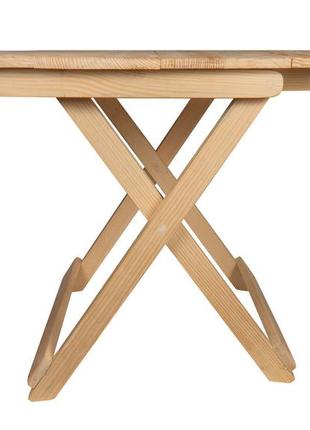 Деревянный компактный стол и 2 табуретки из натурального дерева (ель), раскладной стол и стулья для сада5 фото