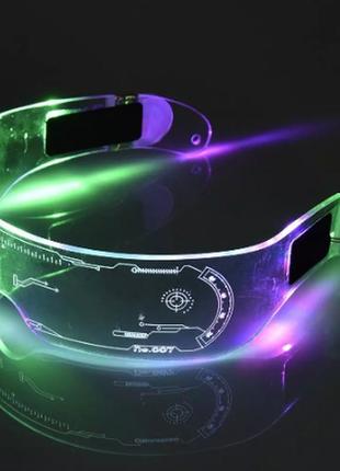 Яскраві світлодіодні окуляри resteq, 7 кольорів. світлодіодні led el окуляри1 фото