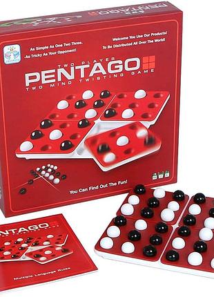 Настольная игра пентаго pentago. настольная игра для двух игроков. игра типа крестики-нолики