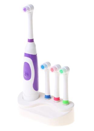 Электрическая зубная щетка electric toothbrush 4 в 1 со съемными насадками