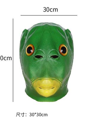 Маска рыбы resteq. маска человек рыба. резиновая маска рыба. зеленая маска человека рыбы3 фото