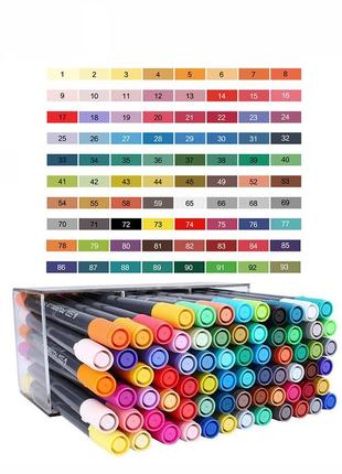 Набор двусторонних акварельных маркеров на водной основе 36 цветов для рисования и скетчинга, аквамаркеры7 фото