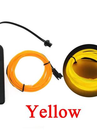 Світлодіодна стрічка resteq жовтий провід 3м led неонове світло з контролером