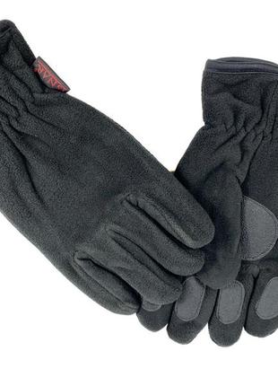 Военные двухслойные теплые  флисовые перчатки для военных, армейские перчатки цвета чорний, военные рукавички