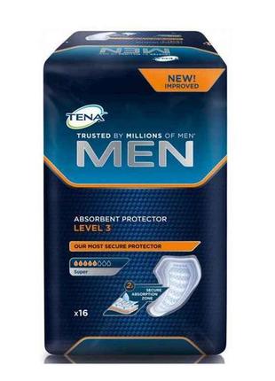 Прокладки урологічні for men level 3, 16шт тм tena1 фото