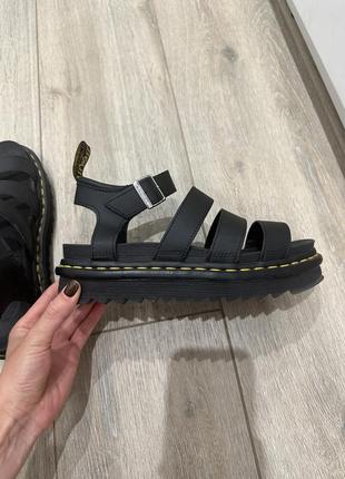 Босоніжки шкіряні/ босоножки сандалии dr. martens blaire gladiator black hydro